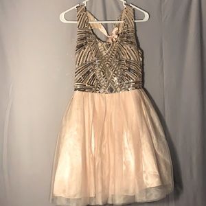 Cream/peach colored dress